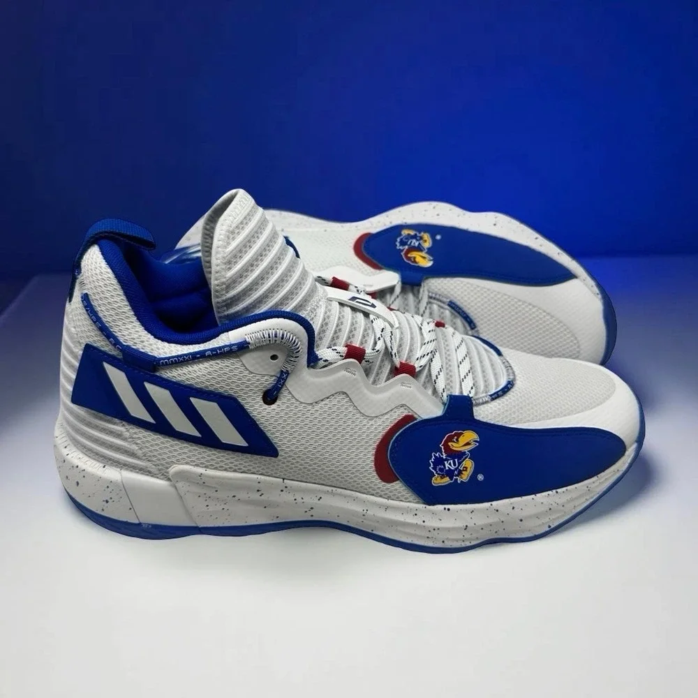 adidas Dame 7 EXTPLY Kansas Jayhawks Player Exclusive Basketball Shoes Size 16 - Picture 3 of 16